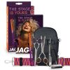 Набор парикмахерских ножниц  Jaguar Set Relax Left  для левшей 5.5" с бритвой и расческой в сумке 8395